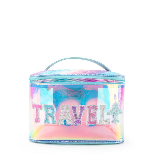 'Travel' Clear Glazed Glam Bag