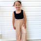 Champagne Sequins Feather Pants