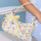 Floral Mini Hobo pearl crossbody