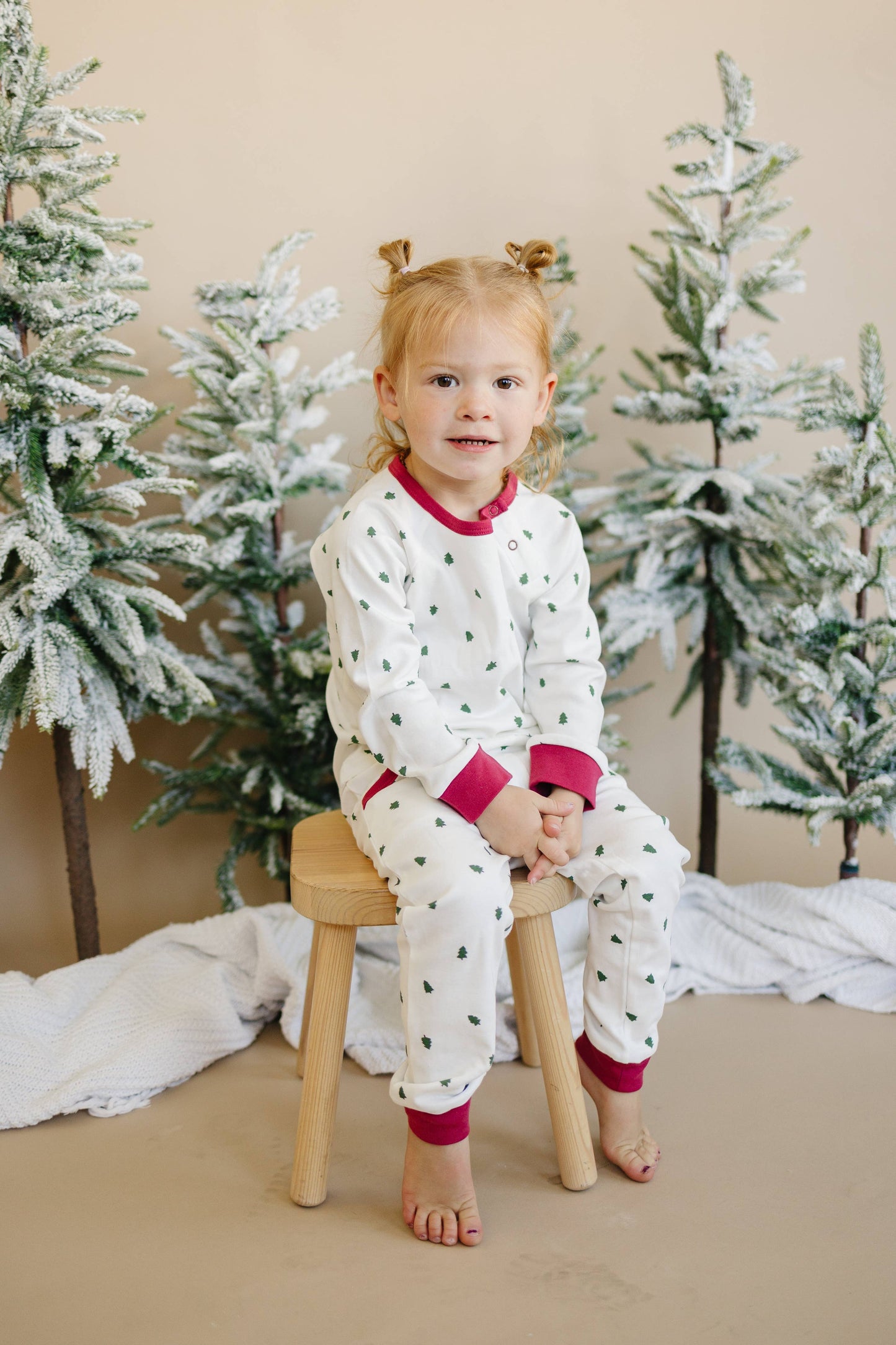 Christmas Trees Organic Cotton Lounge Set Kids Baby Clothes