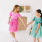 Diana Puff Dress in Bubblegum Confetti | Girls Luxury Dress