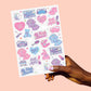 Girls Sleepover Temporary Tattoos, Birthday Party Favor