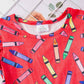 Girls Colorful Crayon Ruffle Flare Dress for back to school