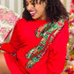 BC Red Holiday Plaid Bow Sweatshirt PRE-ORDER (Est Ship 11/11)