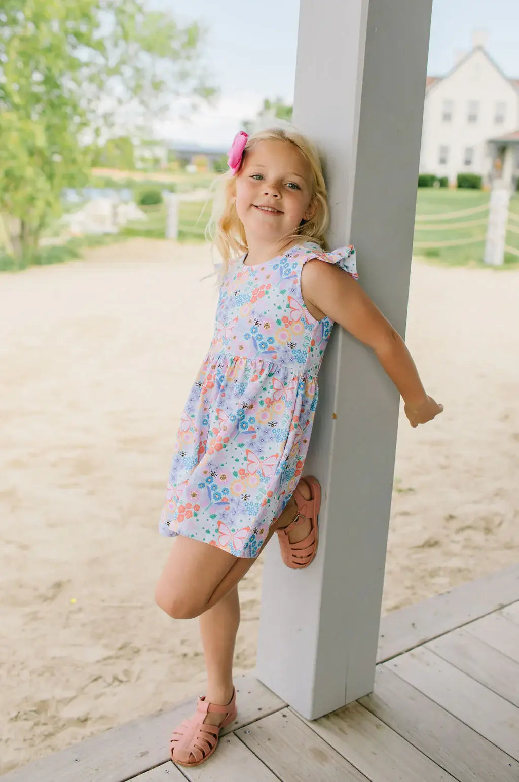 Macie Romper in Butterfly Dream | girls clothing