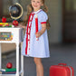 Ruffled Apple Striped Dress