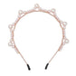 Triple Cluster Pearl Headband - Pink Pearl