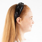 Kid and Tween Black Metallic Knotted Headband