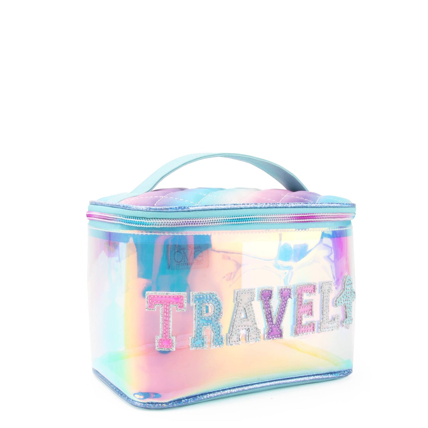 'Travel' Clear Glazed Glam Bag