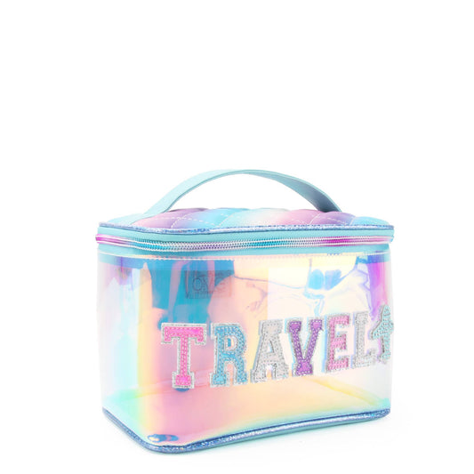 'Travel' Clear Glazed Glam Bag