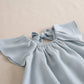 Baby girl dress with aquamarine briefs ceremony