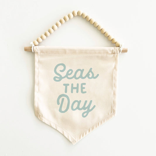 {Blue} Seas The Day Hang Sign