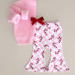 Christmas Candy Cane Kids & Baby Flare Pants | Pink