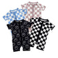 Baby Bamboo Shorty Romper | Electric Smiley