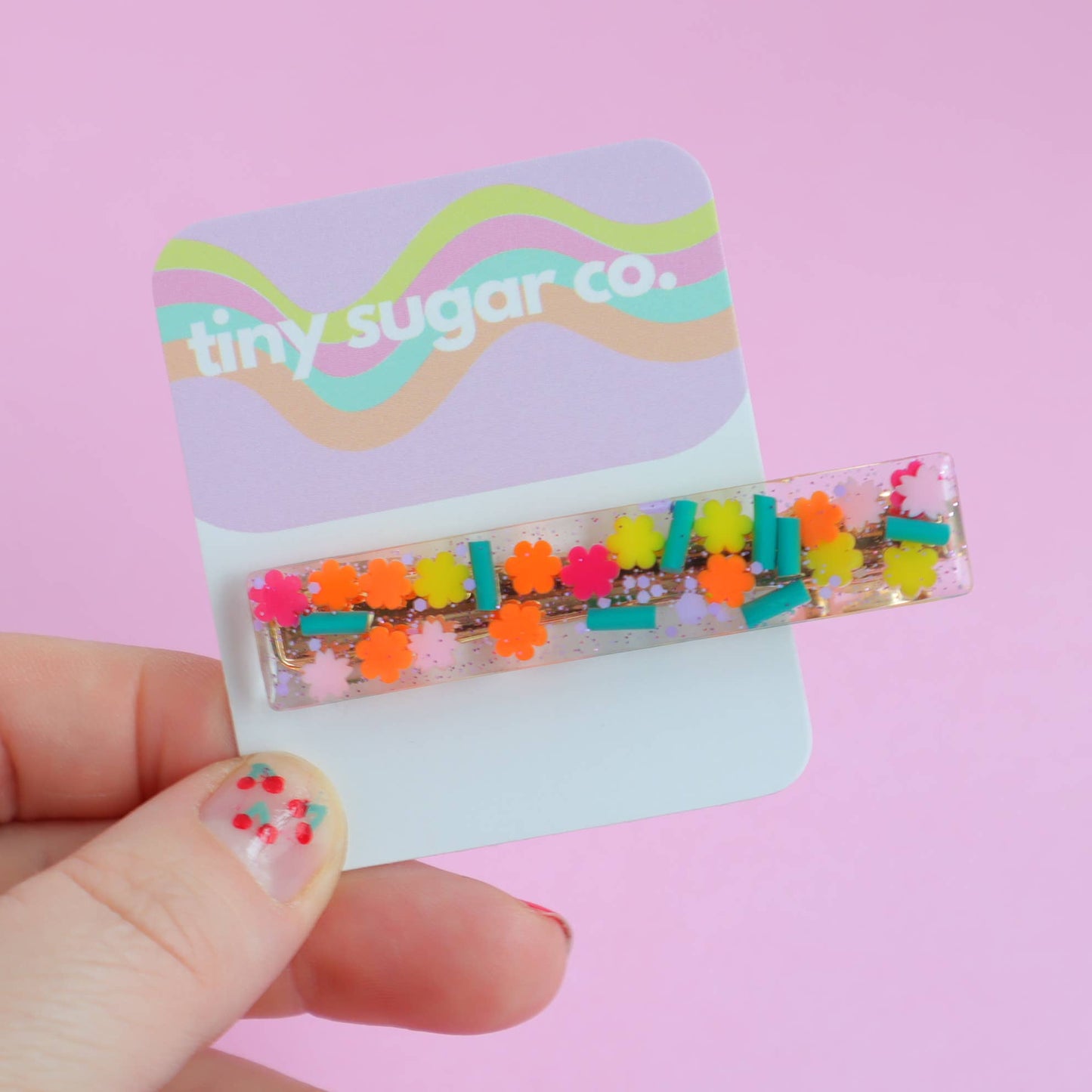 Flower Shop Resin Hair Clips