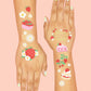 Strawberry Sweet Fruit Birthday Party Tattoos, Summer Picnic