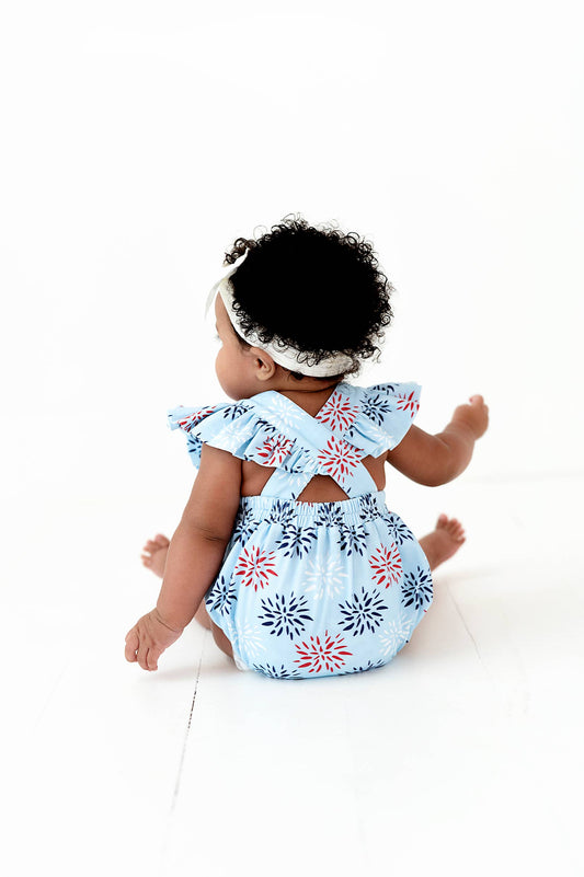 Emmy Romper in Firework | Baby Bubble | 4th of July