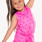 Simply Soft Ruffle Short - Neon Fuchsia Bolts