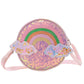 Girls Rainbow Sequined Crossbody Bag small Coin Purse
