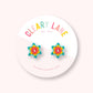 Beaded Flower Stud Earrings | Rainbow