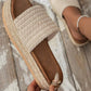 LDC Boho Woven Non-slip Wedge Slippers