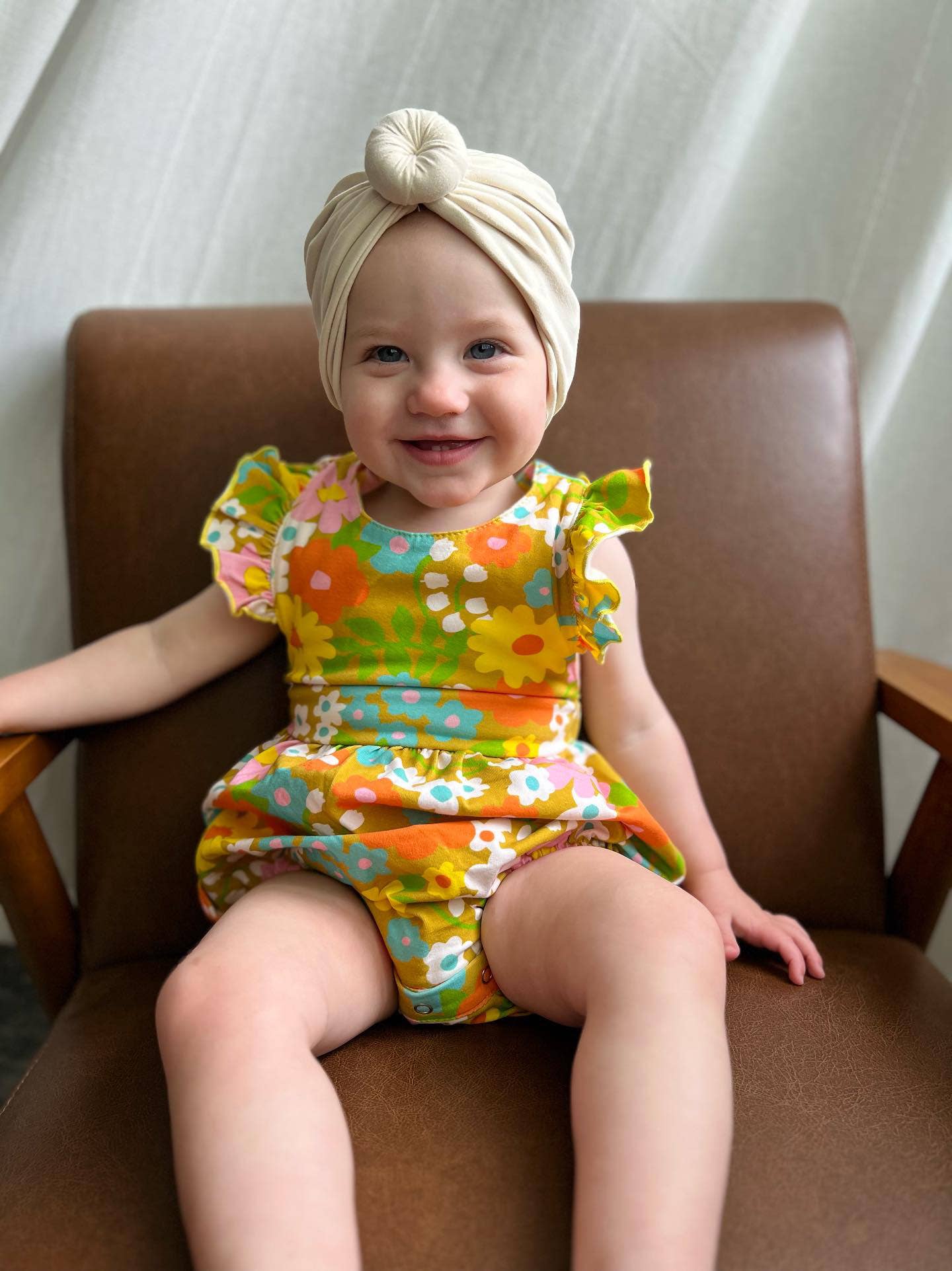 Sixties Summer Floral Pinafore Baby Romper - Baby Clothes