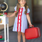 Ruffled Apple Striped Dress