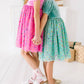 Diana Puff Dress in Bubblegum Confetti | Girls Luxury Dress