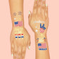 4th of July Party Foil Kids Temporary Tattoos, Favor