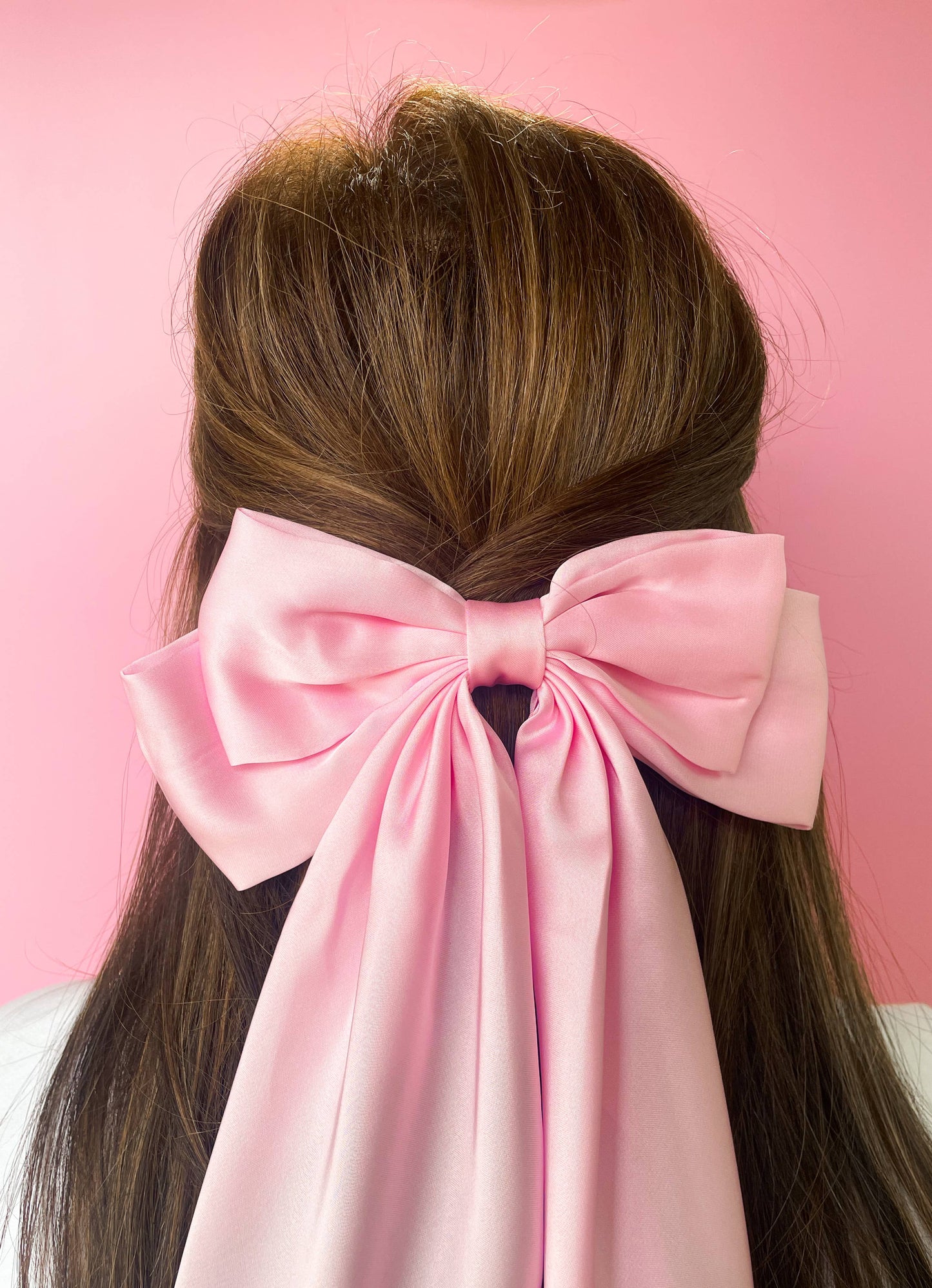 Silky Oversized Ribbon Hair Bow Barrette