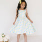 Valerie Twirl Dress in Marshmallow Bunny