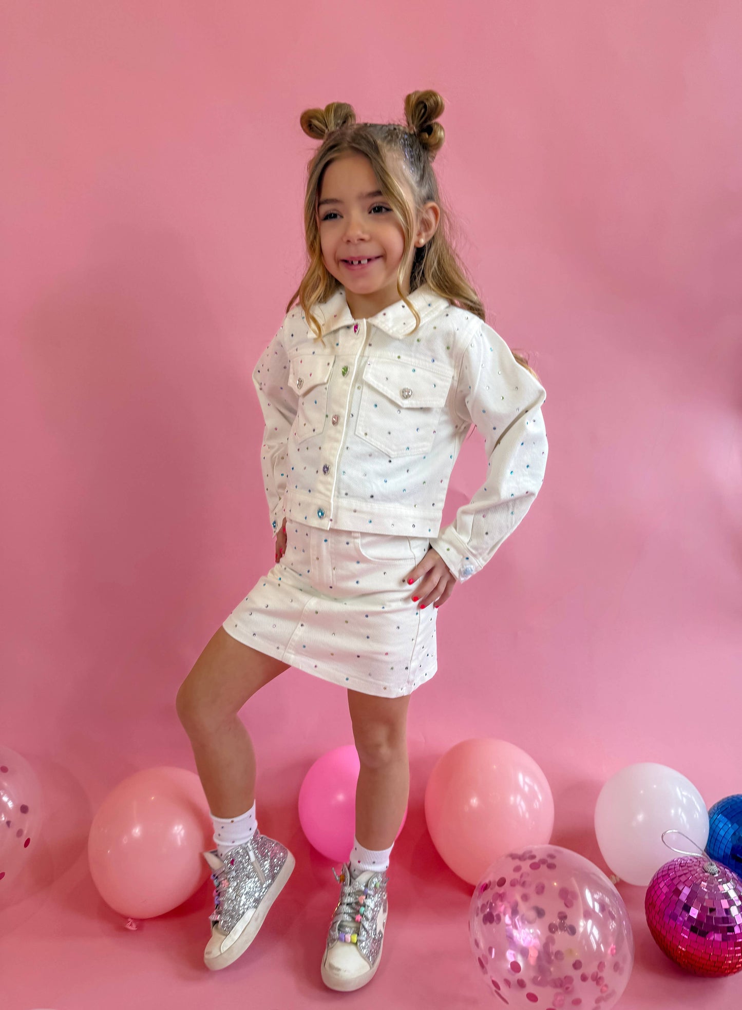 White Denim Gem Set