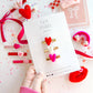 Red, White & Hot Pink Felt Heart Clip Set