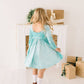 Gwendolyn Dress in Crushed Mint Velvet | girls | fall | wint
