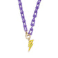 Purple chain lightening necklace