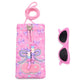 Cherry Printed Drawstring Case and Sunglasses