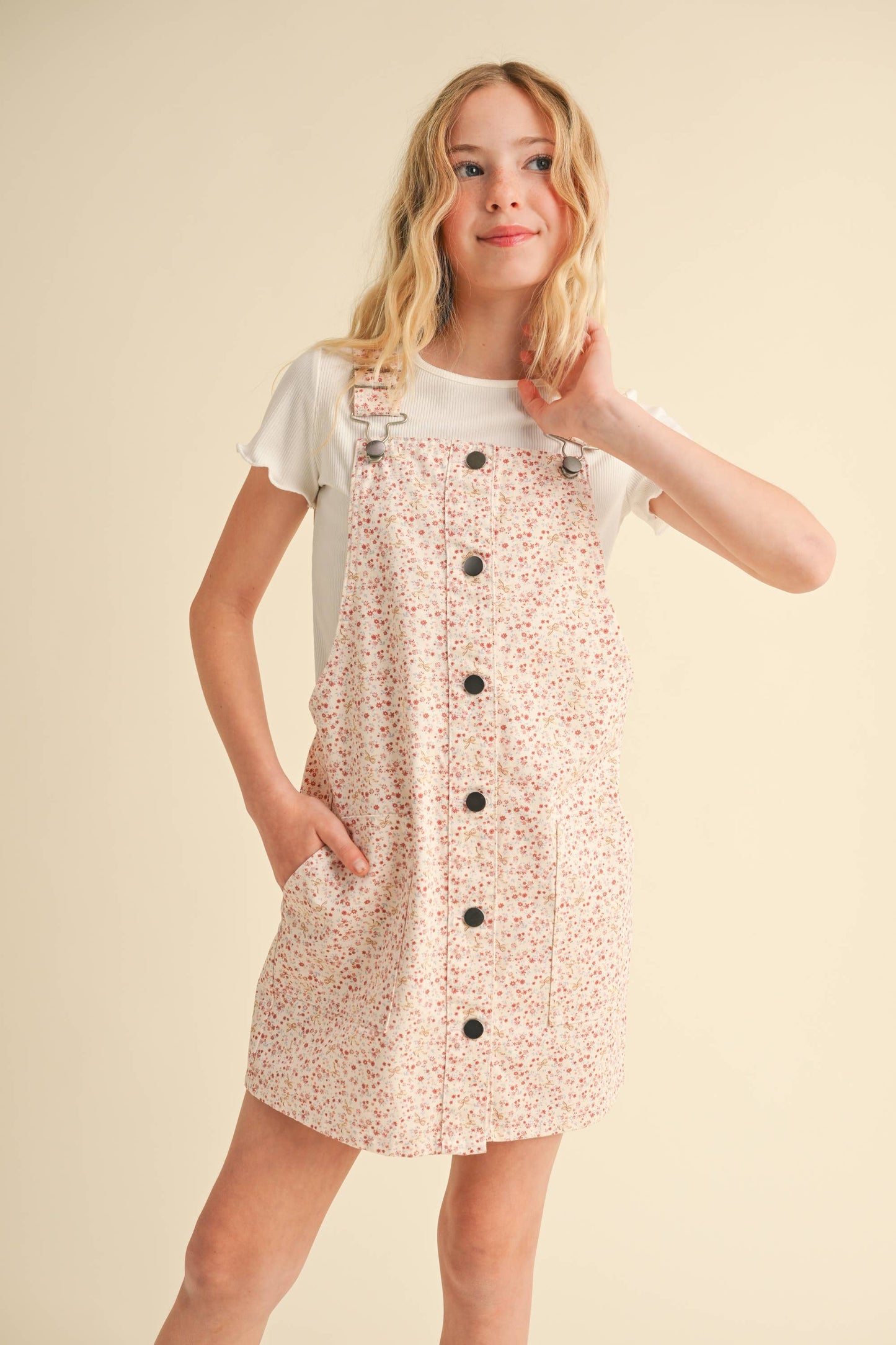 FLORAL OVERALL DRESS