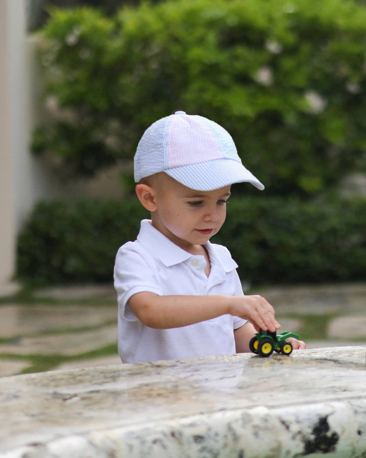 Baseball Hat in Multicolor Seersucker (Kid)