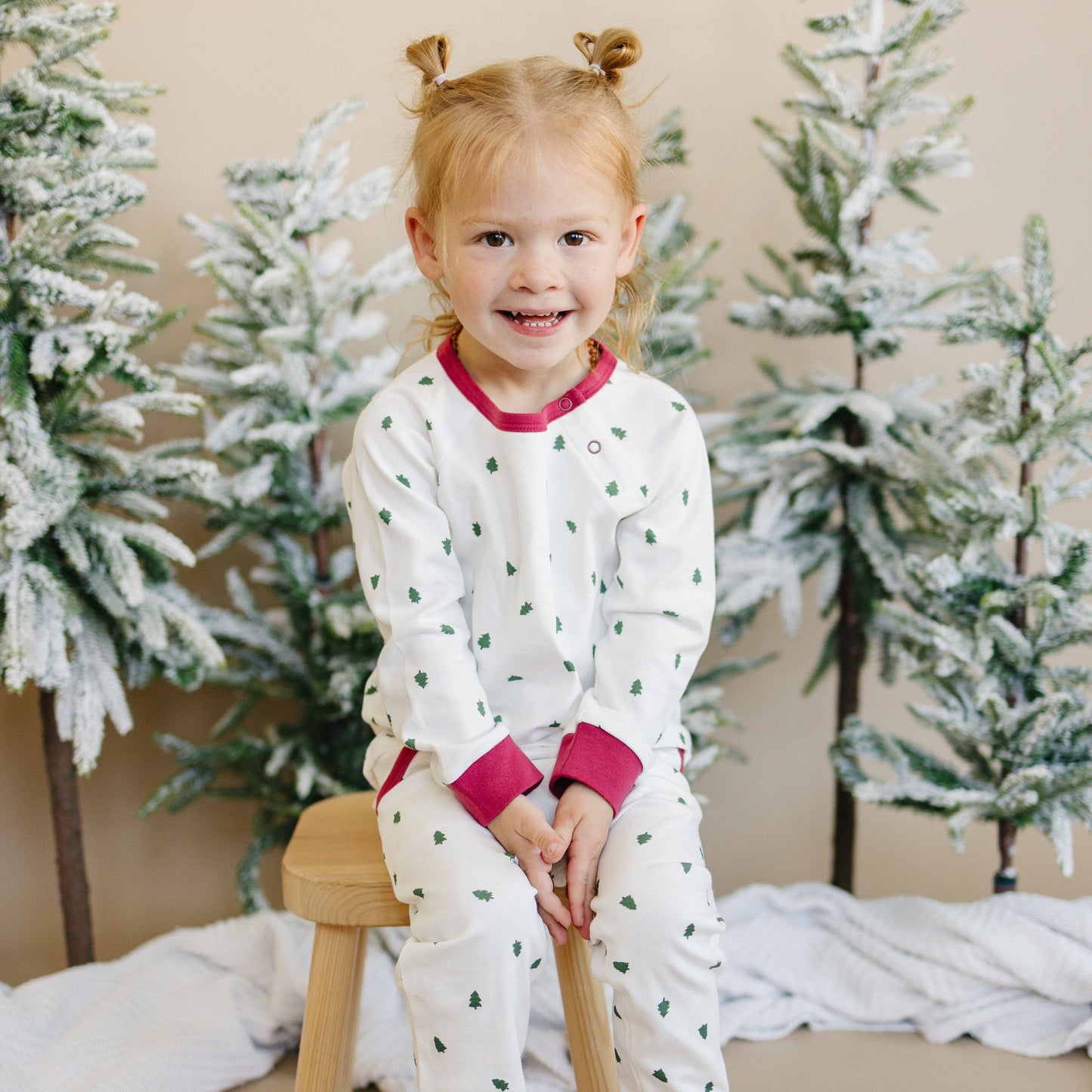 Christmas Trees Organic Cotton Lounge Set Kids Baby Clothes
