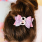 Pastel Rainbow Bow #3 Clip - Kids Birthday Hair Clip
