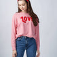 "LOVE" SWEATSHIRT, PINK
