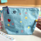 Embroidered Icons Canvas Pouch