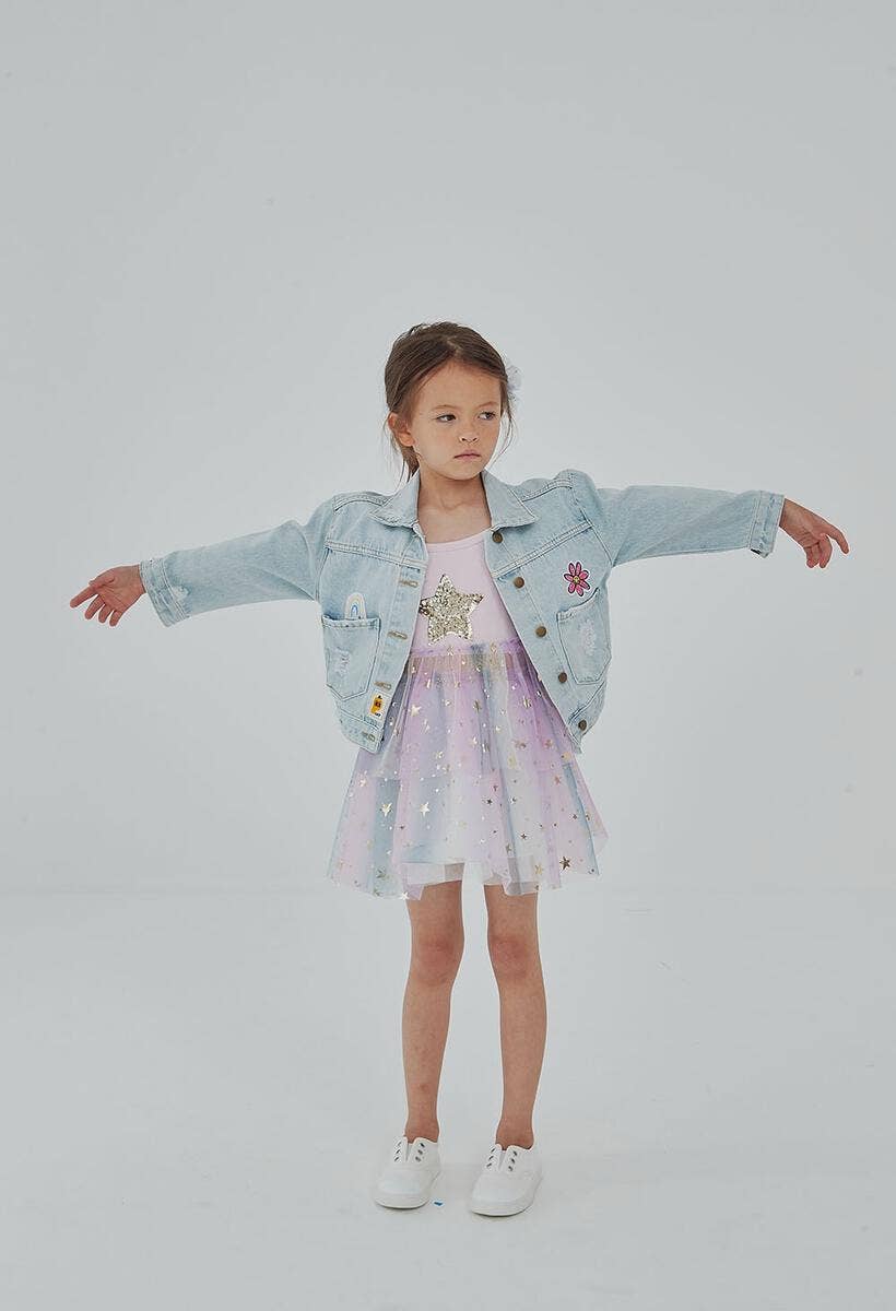 Patched Denim Jacket