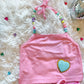 Pink beaded two piece skort set