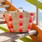FLORIDA STRAW BASKET, BEACH BAG, SHOPPING BAG