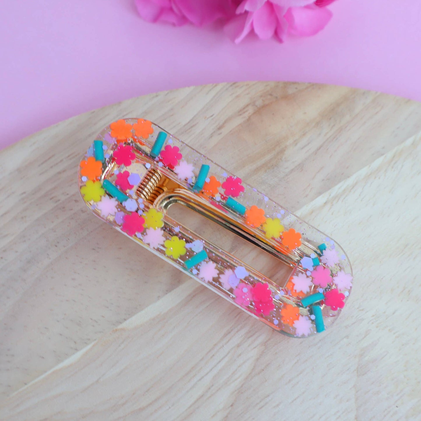 Flower Shop Resin Hair Clips