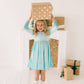 Gwendolyn Dress in Crushed Mint Velvet | girls | fall | wint