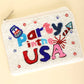 Patriotic Party in the USA Beaded Coin Bag