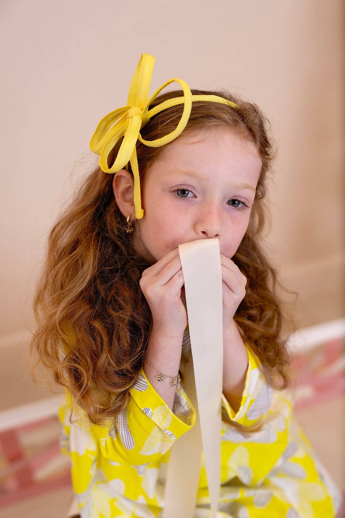 Orchid Butterfly Bow Headband - Ivory