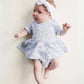 Cotton Peplum Set | Blue Daisy